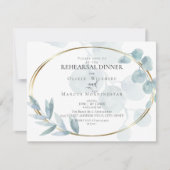 repetitief | Stamblauwe Waterverf Eucalyptus Kaart (Voorkant)