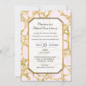 repetitief verfijnd marmer Paper Roos Gold Kaart (Voorkant)