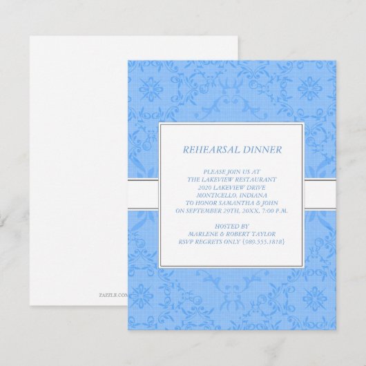 repetitieve binnenuitnodigingen kaart (Voorkant / Achterkant)