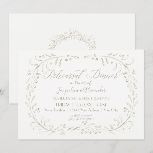 repetitieve, moderne, eenvoudige Waterverf Kaart (Voorkant / Achterkant)