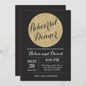 repetitieve uitnodiging voor zwarte tonijn en goud (Voorkant / Achterkant)