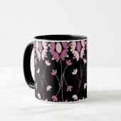 Repetitive Pink Floral Pattern Mok (Voorkant links)