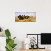 Repin - Barge - vrachtwagenchauffeurs op het vaste Poster (Thuiskantoor)