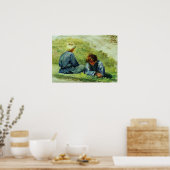 Repin - boys on Grass 1903 Poster (Keuken)