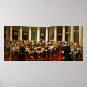 Repin - Ceremonie bij de opening van de Staatsraad Poster