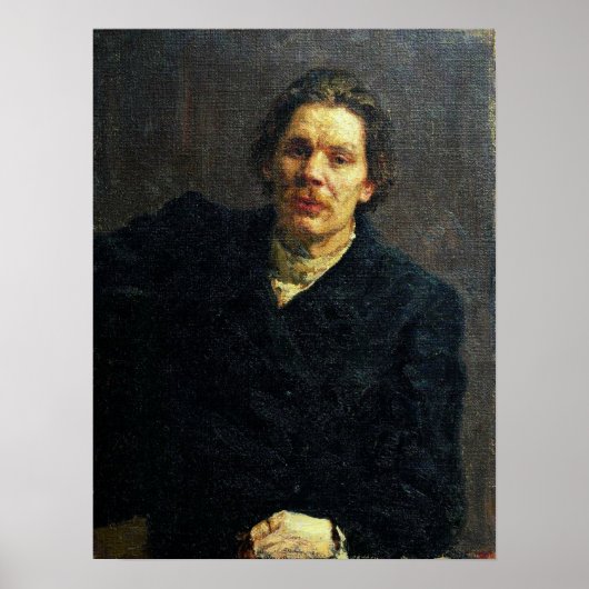 Repin - Maxim Gorky 1899 Poster (Voorkant)