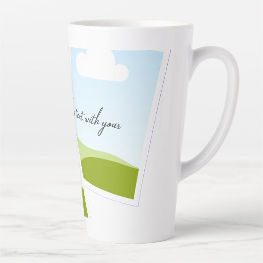 Replace This Text With Your Own Photo or Message Latte Mok (Rechts)