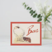 Replica  adverteren, bier briefkaart (Staand voorkant)