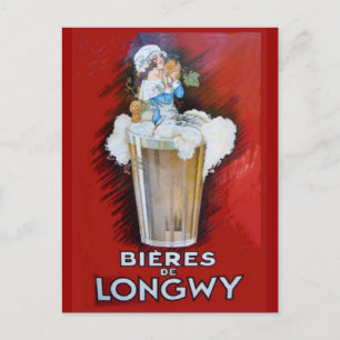 Replica  adverteren, Bieres de Longwy Briefkaart