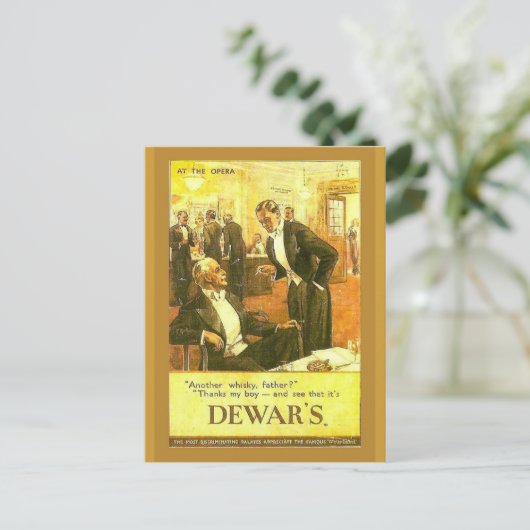 Replica  adverteren, Dewar's Whisky Briefkaart (Staand voorkant)