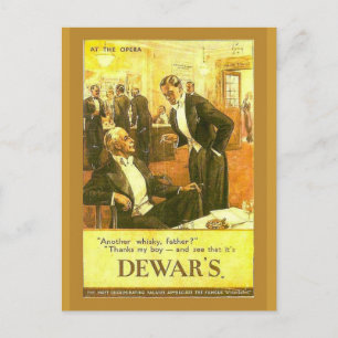 Replica  adverteren, Dewar's Whisky Briefkaart