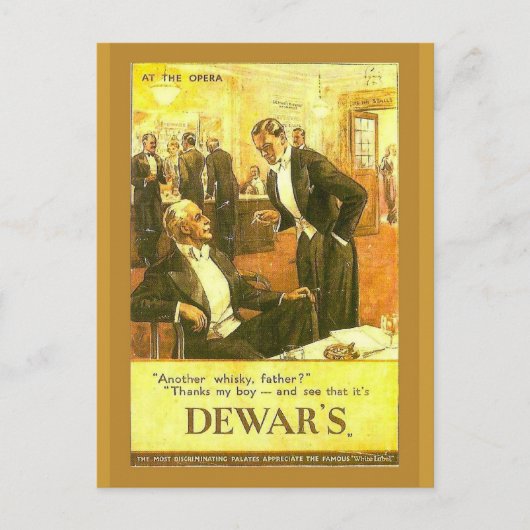 Replica adverteren, Dewar's Whisky Briefkaart (Voorkant)