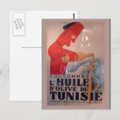 Replica  adverteren, L'Huile de Tunesie Briefkaart (Voorkant / Achterkant)