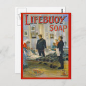 Replica  adverteren, Lifebuoy-zeep Briefkaart (Voorkant / Achterkant)