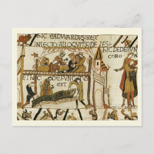 Replica  briefkaart, Bayeaux Tapestry Briefkaart (Voorkant)