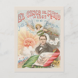 Replica  briefkaart, Cinco de mayo 1862 Briefkaart
