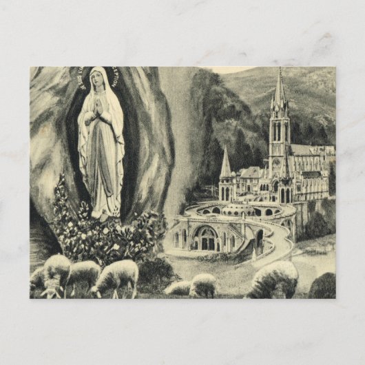 Replica Briefkaart Lourdes, 1895 Pilgrimage (Voorkant)