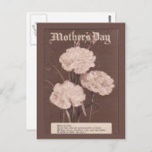 Replica  briefkaart, Moederdag Briefkaart (Voorkant / Achterkant)