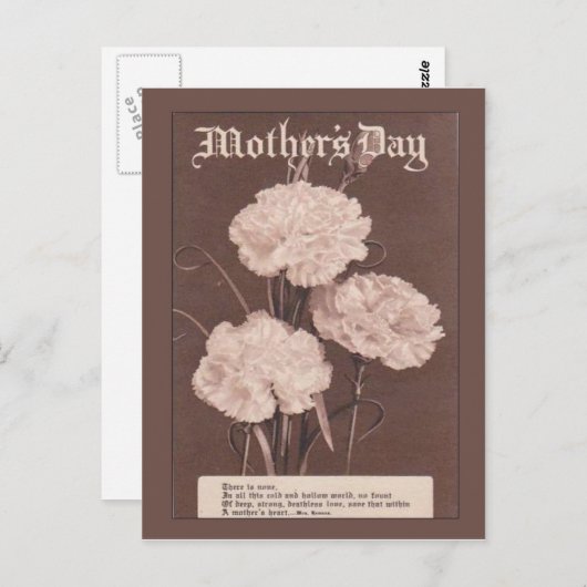 Replica  briefkaart, Moederdag Briefkaart (Voorkant / Achterkant)