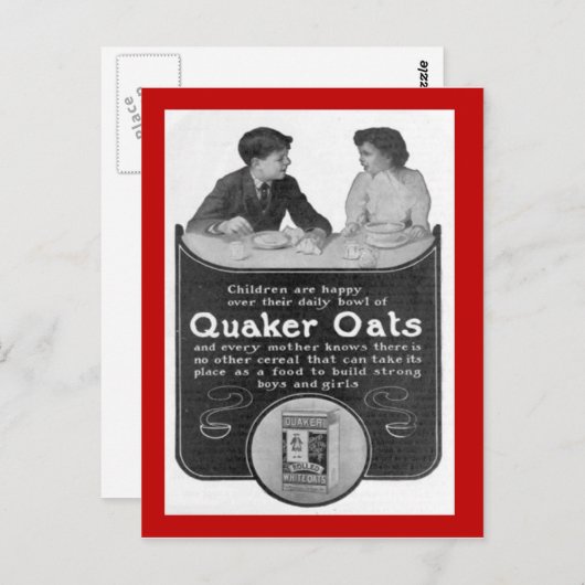 Replica  briefkaart, Quaker Oats Briefkaart (Voorkant / Achterkant)