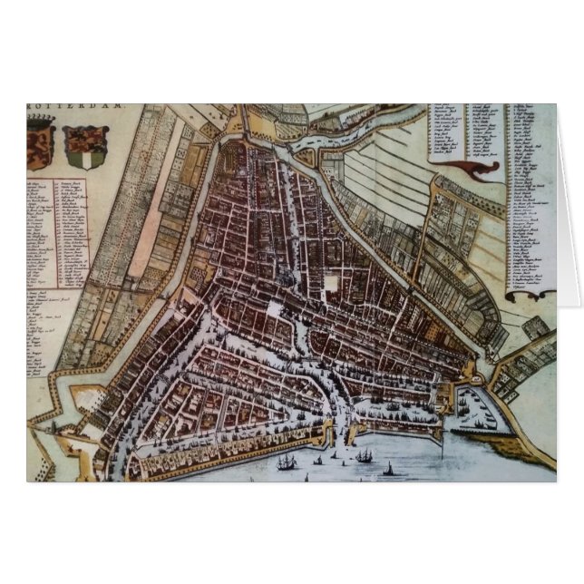 Replica City map of Rotterdam 1652 (Voorkant Horizontaal)