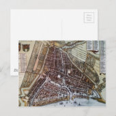 Replica City map of Rotterdam 1652 Briefkaart (Voorkant / Achterkant)