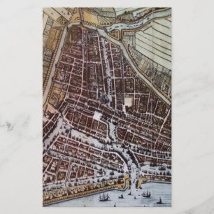 Replica City map of Rotterdam 1652 Briefpapier