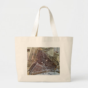 Replica City map of Rotterdam 1652 Grote Tote Bag