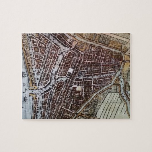 Replica City map of Rotterdam 1652 Legpuzzel (Horizontaal)