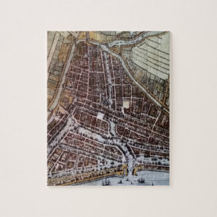 Replica City map of Rotterdam 1652 Legpuzzel