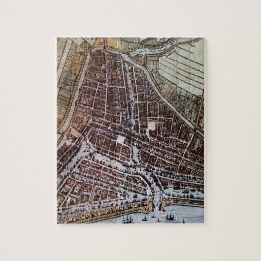 Replica City map of Rotterdam 1652 Legpuzzel (Verticaal)