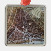 Replica City map of Rotterdam 1652 Metalen Ornament (Voorkant)