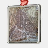 Replica City map of Rotterdam 1652 Metalen Ornament (Links)