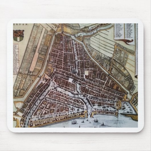Replica City map of Rotterdam 1652 Muismat (Voorkant)