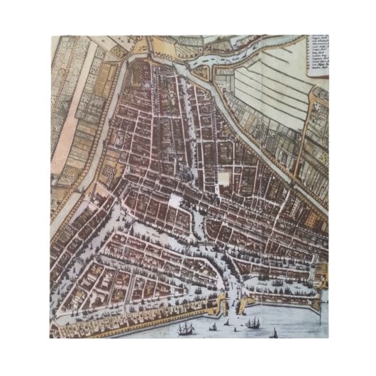 Replica City map of Rotterdam 1652 Notitieblok (Voorkant)