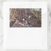 Replica City map of Rotterdam 1652 Rechthoekige Sticker (Tas)