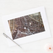 Replica City map of Rotterdam 1652 Rechthoekige Sticker (Envelop)