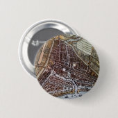 Replica City map of Rotterdam 1652 Ronde Button 5,7 Cm (Voorkant /achterkant)