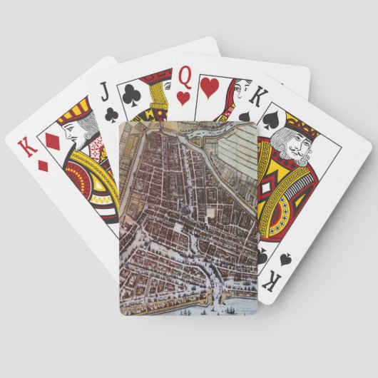 Replica City map of Rotterdam 1652 Speelkaarten (Achterkant)