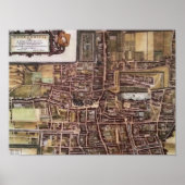 Replica city map of The Hague 1649 Poster (Voorkant)