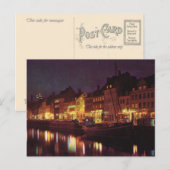 Replica Denemarken, Kopenhagen 's nachts Briefkaart (Voorkant / Achterkant)