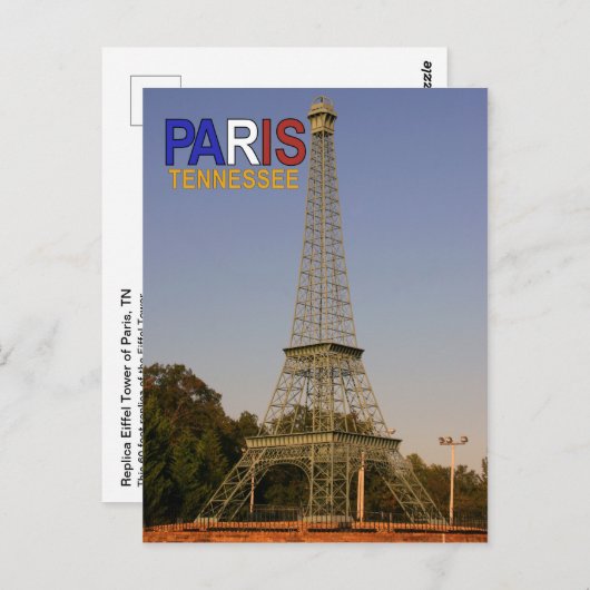 Replica Eiffel Tower of Paris, Tennessee Briefkaart (Voorkant / Achterkant)