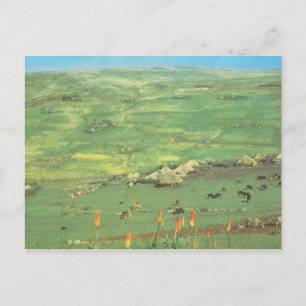 Replica  Ethiopië, dorp conische huts Briefkaart