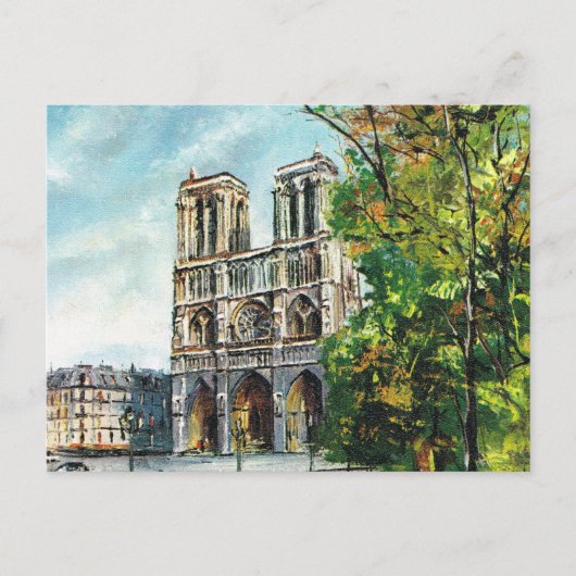 Replica  France, Parijs, Notre Dame Briefkaart (Voorkant)