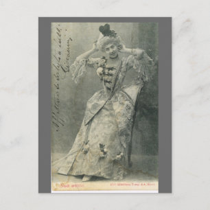 Replica  Frankrijk, Franse actrice 1900 Briefkaart