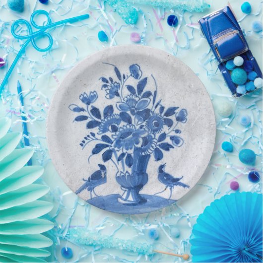  Replica Franse Country Chic Blue Delfts Pap Papieren Bordje (Feest)