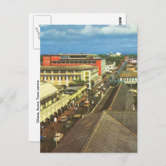 Replica  Ghana, Accra, stadscentrum Briefkaart (Voorkant / Achterkant)