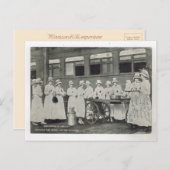 Replica  kantinematig personeel, briefkaart (Voorkant / Achterkant)