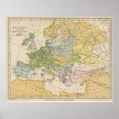 Replica Map of Pre-World War I Europe Poster (Voorkant)