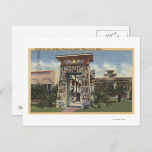 Replica of Egyptian Shrine, Rosikruisan Park Briefkaart (Voorkant / Achterkant)